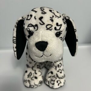 Rare Musical Musical Dalmation Black and White Patterned Plush Puppy